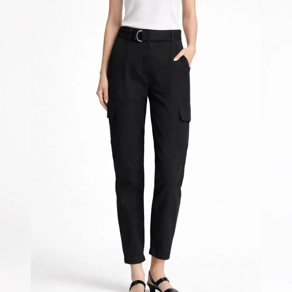 Theory Silk Cargo Joggers Trousers Small